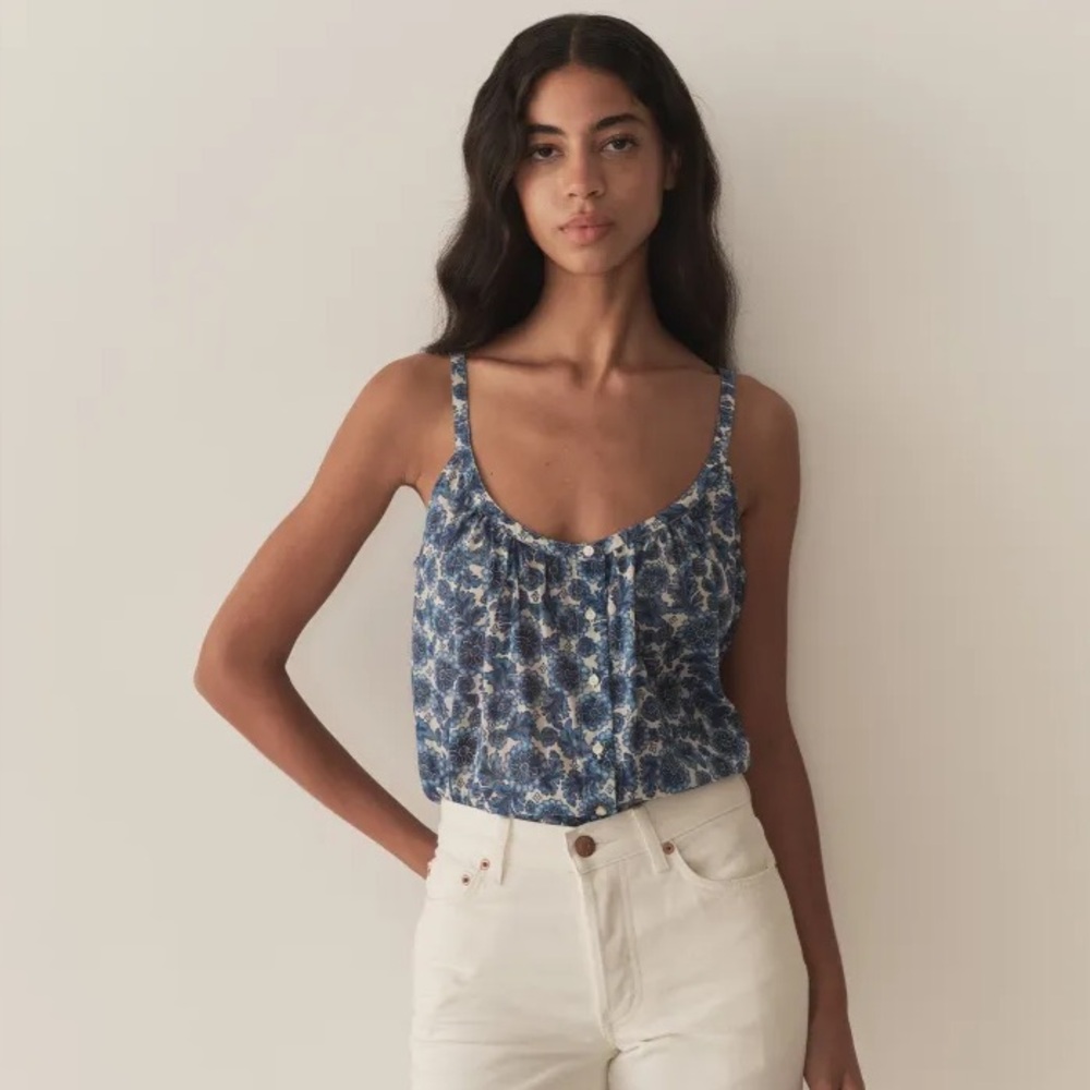 Dôen Nalina Top in Bleu Soleil Fleurit - Picture 3 of 6